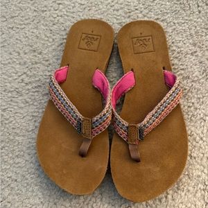 Reef sandals, flip flops.  Size 6